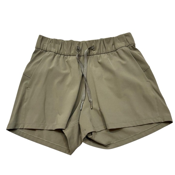 lululemon athletica Pants - Ladies Lululemon On The Fly Army Green Shorts Size 4‎